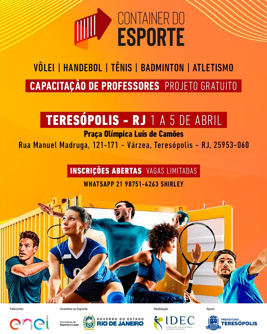 Teresópolis recebe 'Container do Esporte', na Praça Olímpica