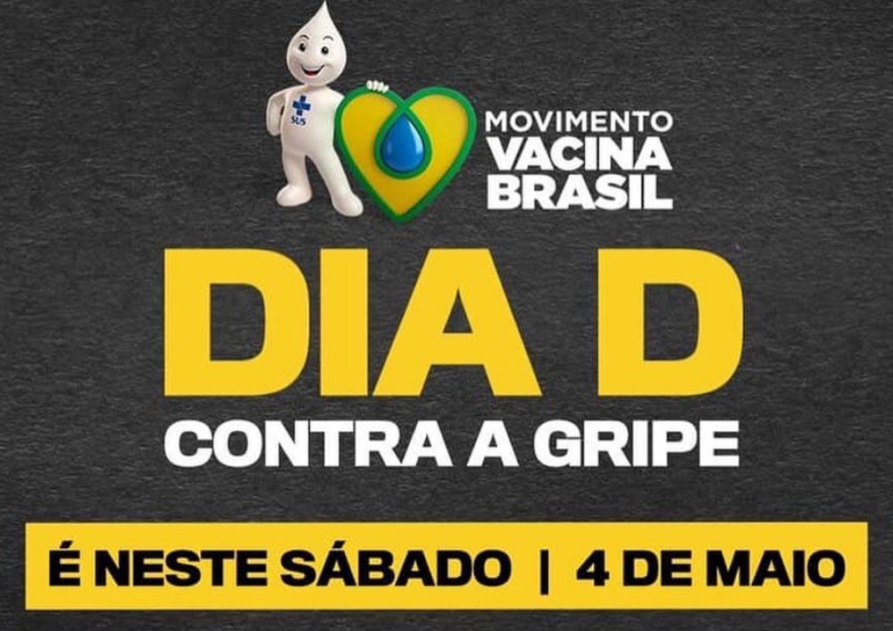 'Dia D' de mobilização da vacinação contra gripe acontece neste sábado (4/5)