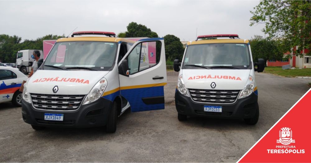 Teresópolis recebe duas novas ambulâncias para atender aos pacientes do SUS