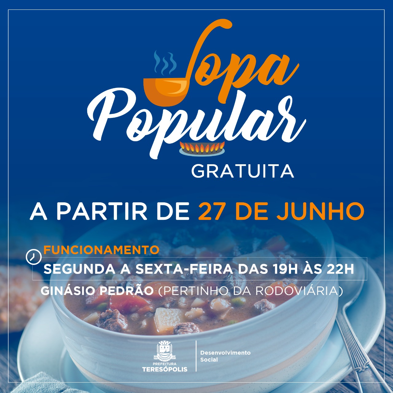 Sopa Popular: Desenvolvimento Social lança novo projeto voltado para a garantia da Segurança Alimentar