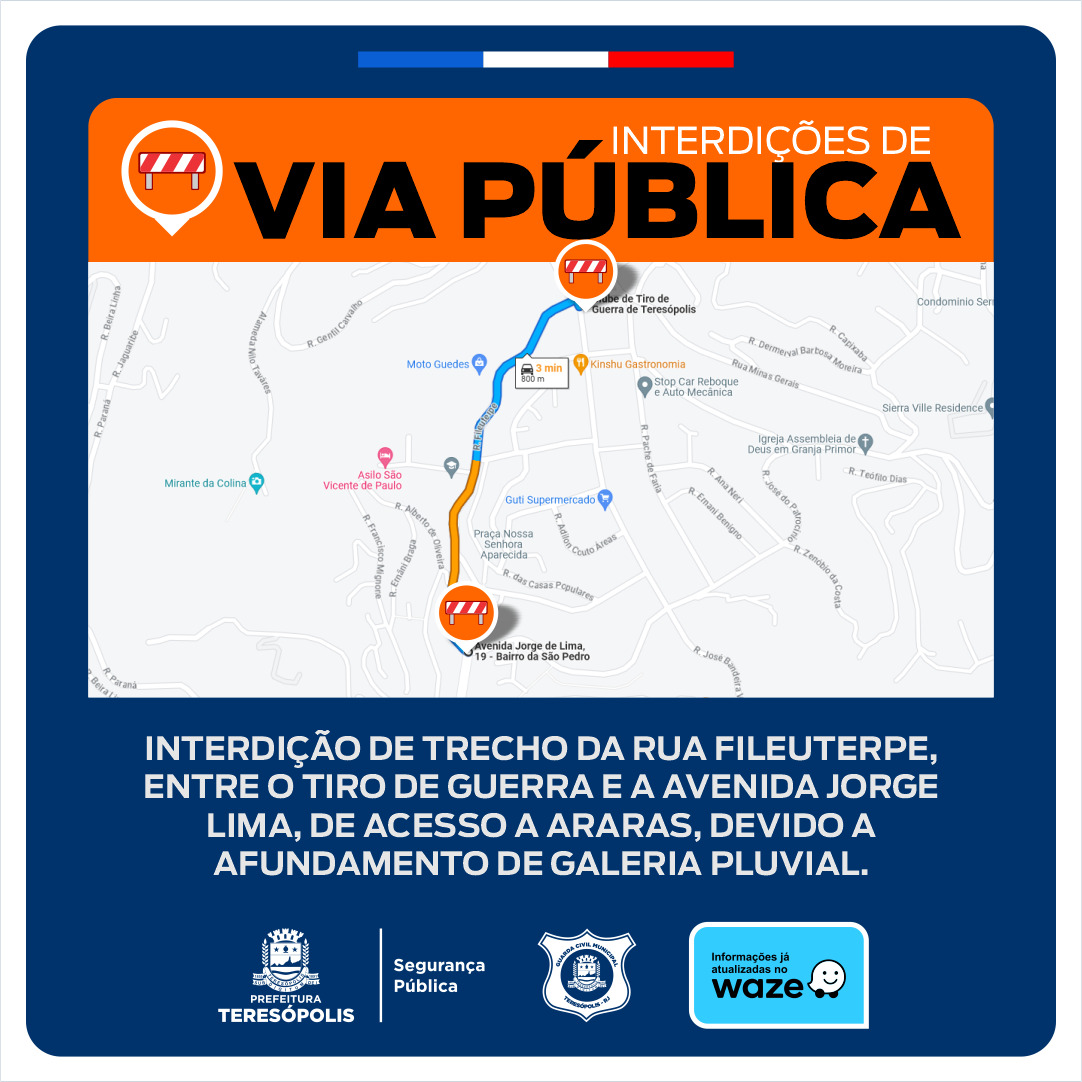Detritos carregados pela forte chuva entopem bueiros e danificam galerias em Teresópolis