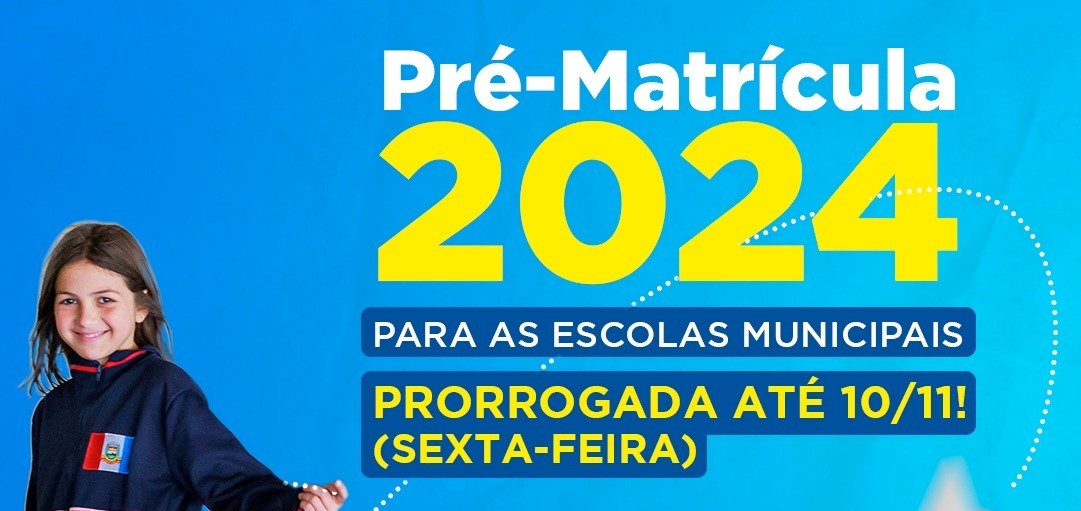 Pré-matrícula on-line para alunos novos de Pré-escolar ao 9º ano é prorrogada até a próxima sexta, 10