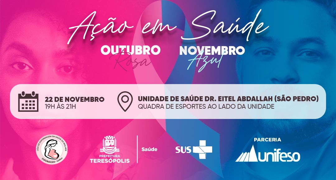 Outubro Rosa e Novembro Azul: Prefeitura de Teresópolis promove 'Ação em Saúde'
