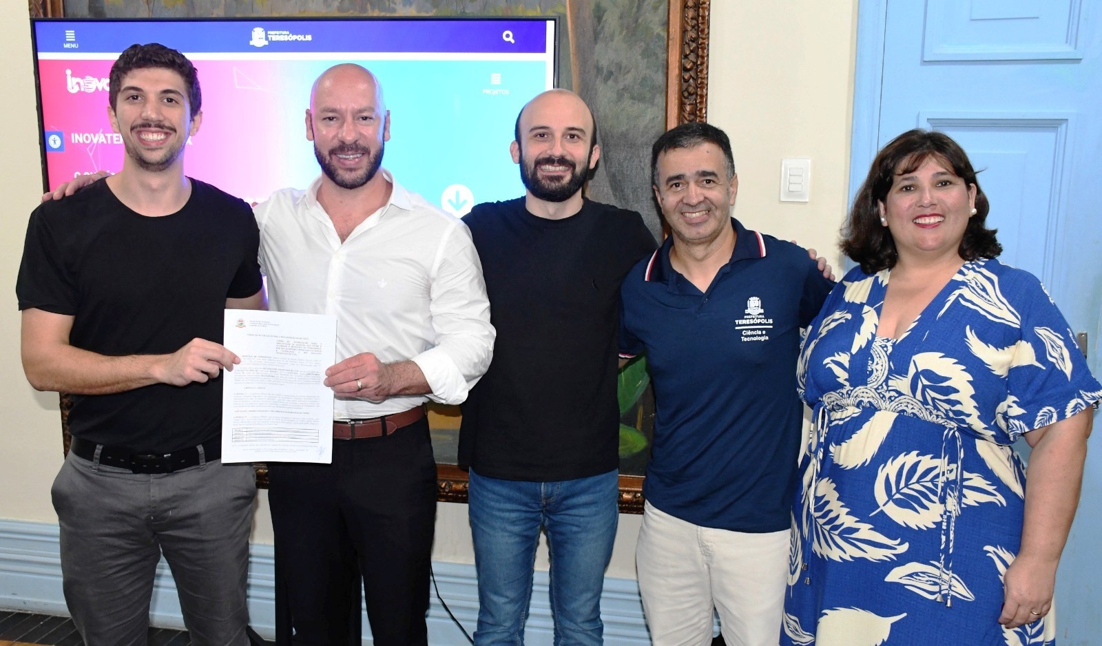 SandBox InovaTerê: Prefeito Vinicius Claussen e empresas selecionadas assinam Termo de Autorização para implantação de projetos inovadores no município