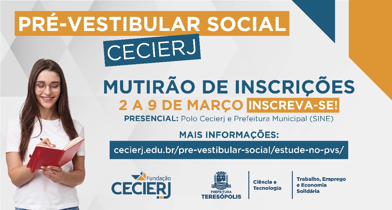 Mutirão de inscrições do Pré-vestibular Social em Teresópolis