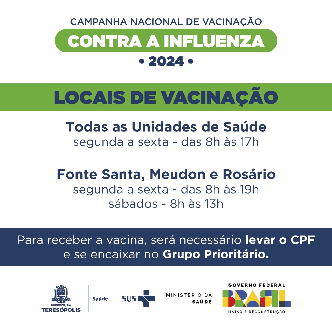 Influenza 2024: campanha tem início no próximo dia 27