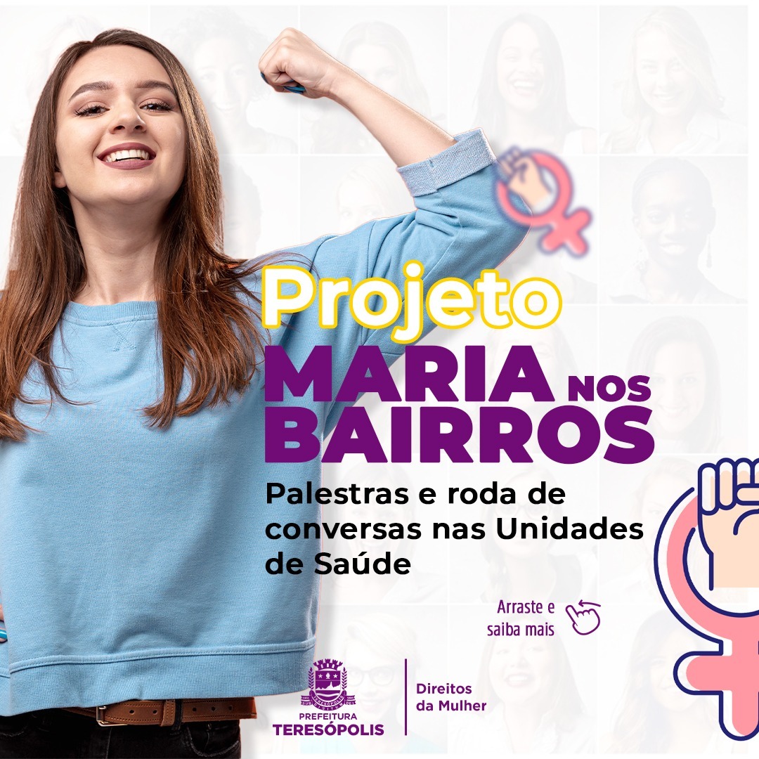 Projeto Maria nos Bairros: Palestras e rodas de conversa serão promovidas em Unidades de Saúde; confira a programação