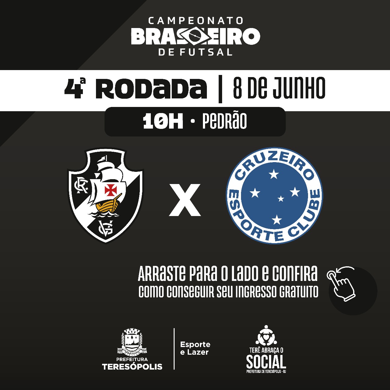 'Terê abraça o Social': Vasco da Gama enfrenta Cruzeiro neste sábado, 8, no Pedrão