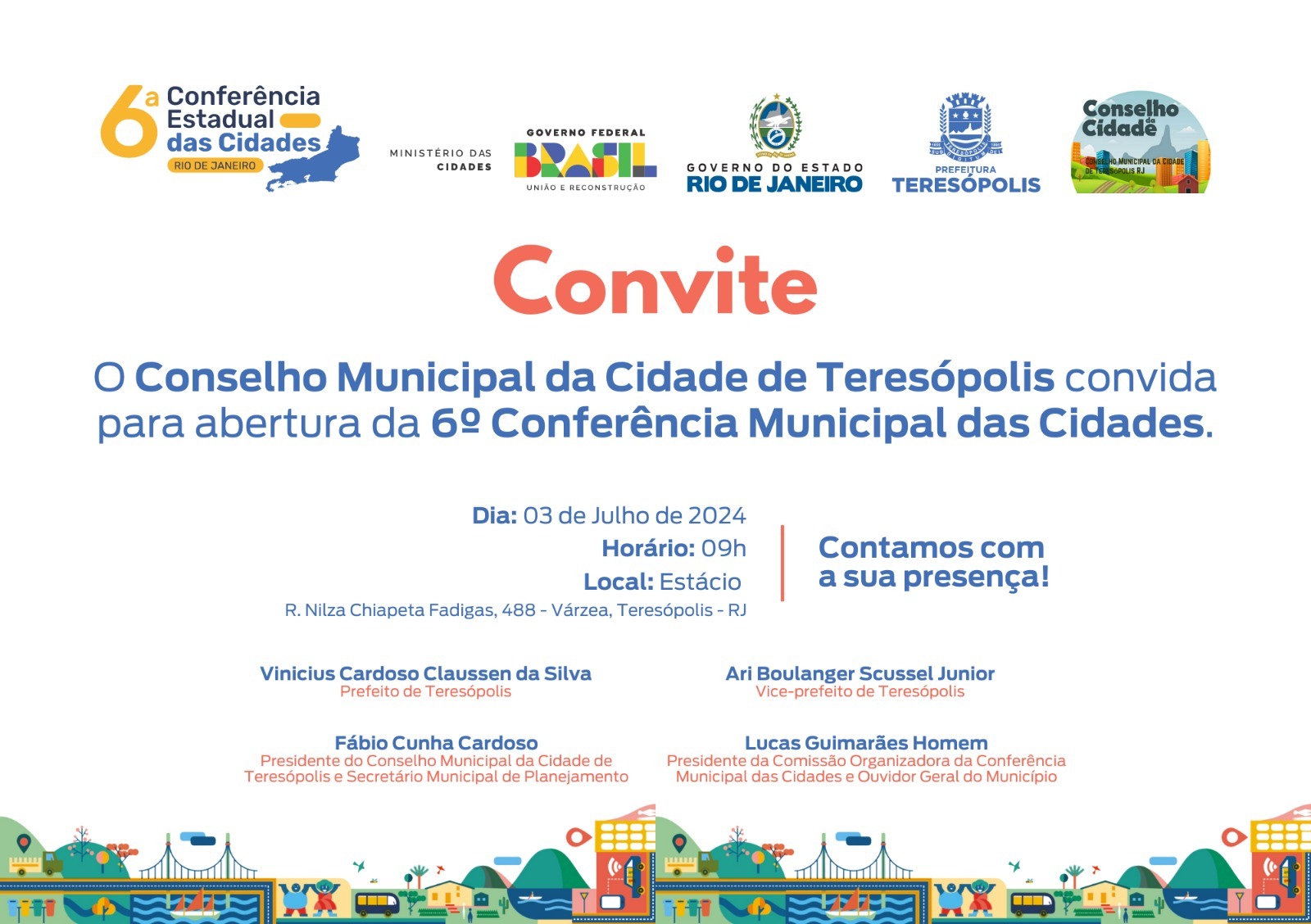 6ª Conferência Municipal das Cidades, em Teresópolis: Inscrições terminam nesta sexta, 28