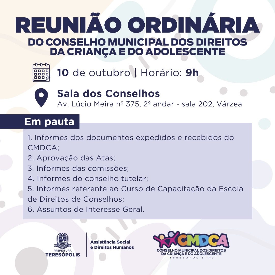 Reunião Ordinária do CMDCA