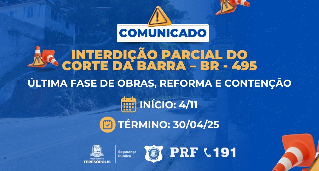 Obra de Contenção no Corte da Barra será retomada na próxima segunda, 4/11