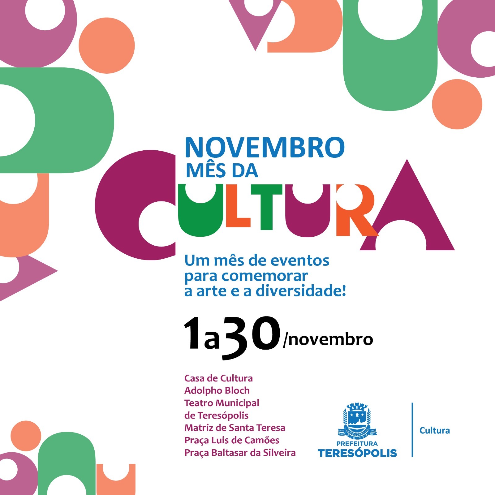 Teresópolis lança programação para celebrar o Mês da Cultura