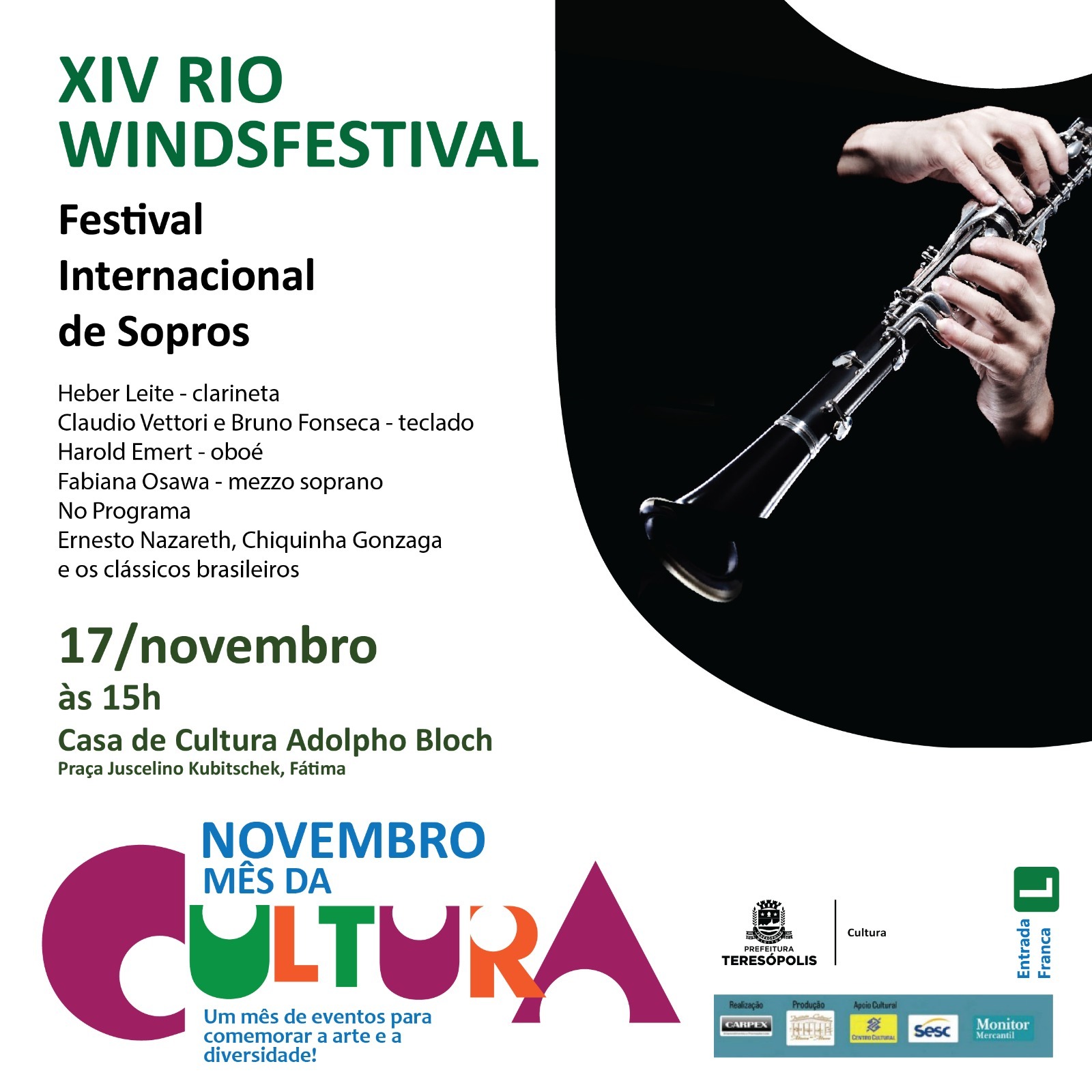 XIV Rio WindsFestival: Teresópolis recebe Festival Internacional de Sopros