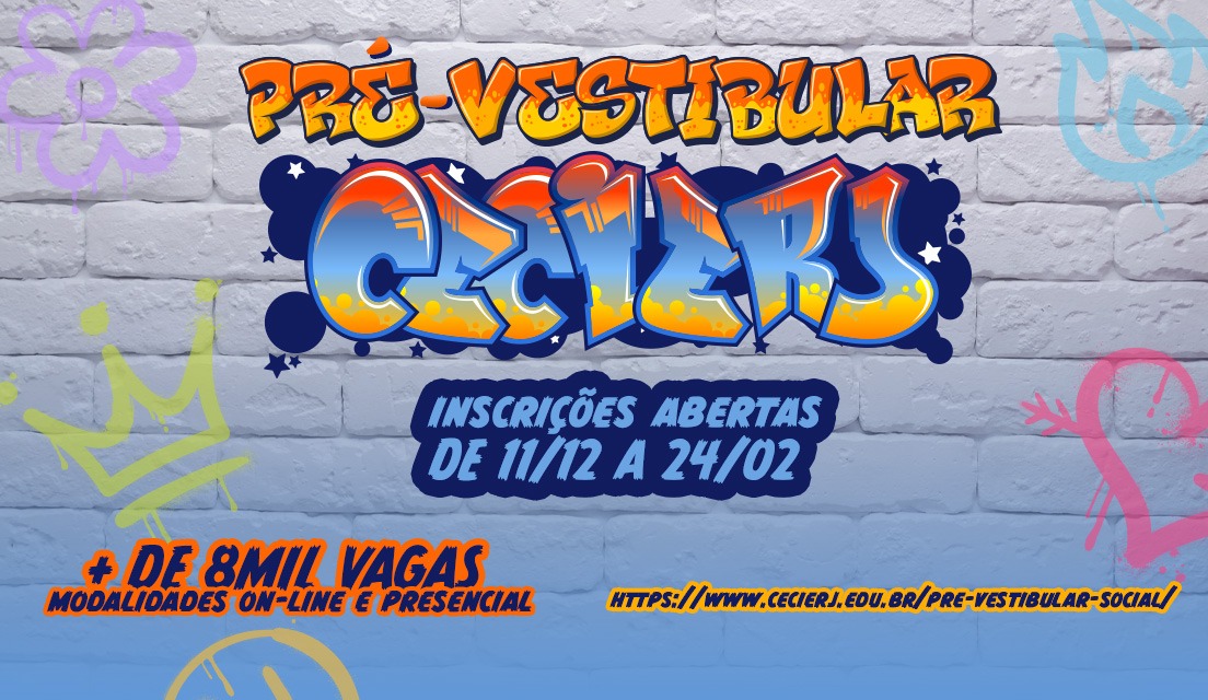 Pré-vestibular Social Cecierj 2025 com inscrições abertas até 24 de fevereiro
