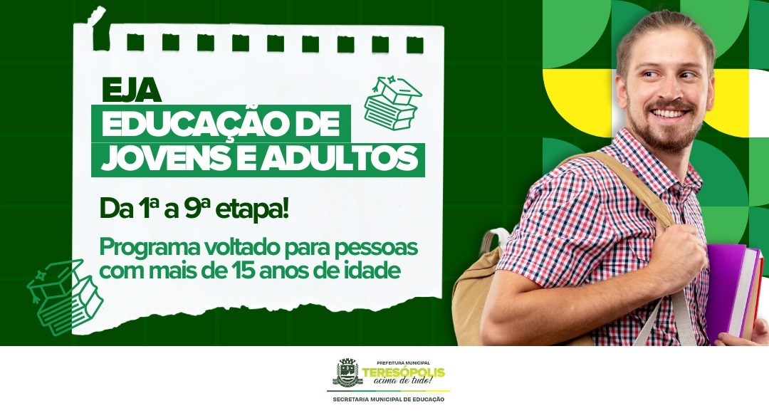Matrículas para EJA acontecem de 27 a 31 de janeiro, no Cerom e no Cebes