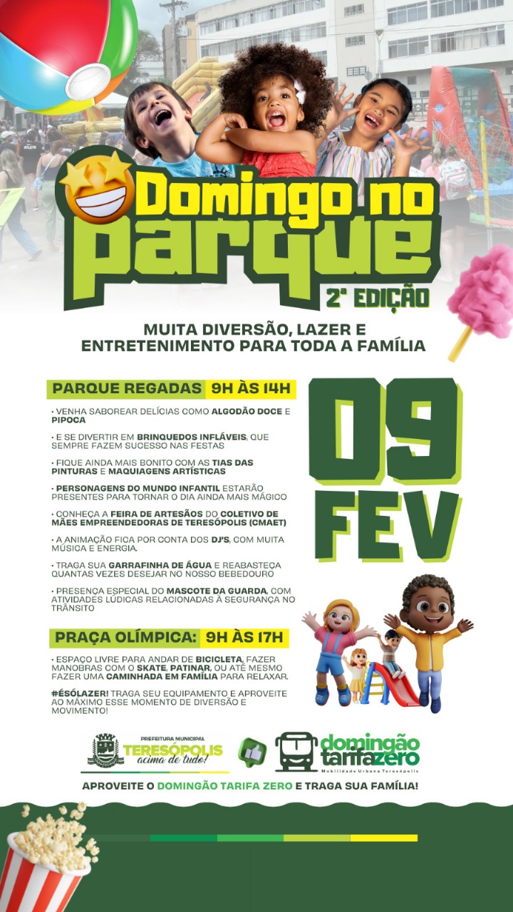 2º edição do Domingo no Parque: muita diversão, lazer e entretenimento para toda a família