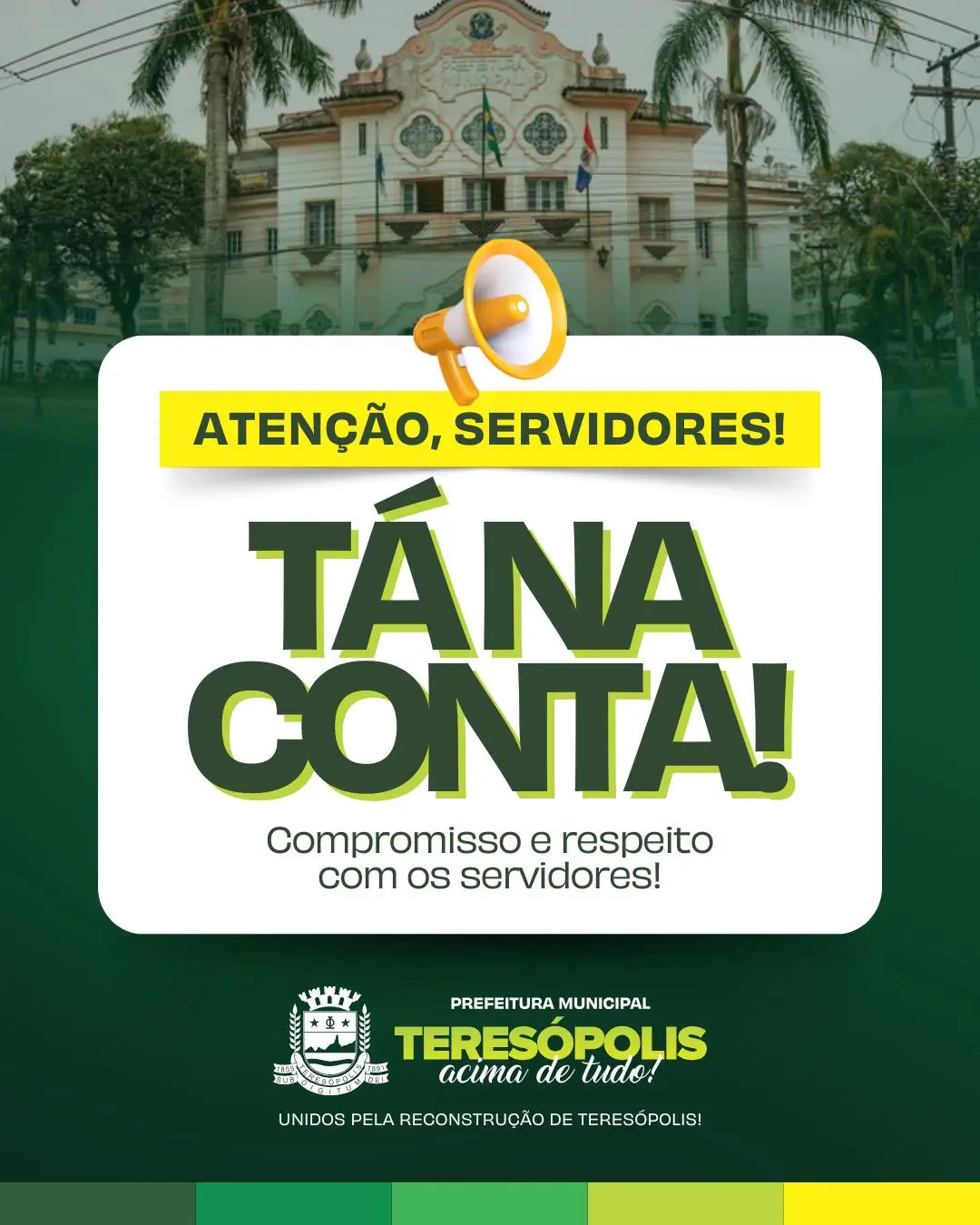 Prefeitura de Teresópolis  libera salários dos servidores municipais