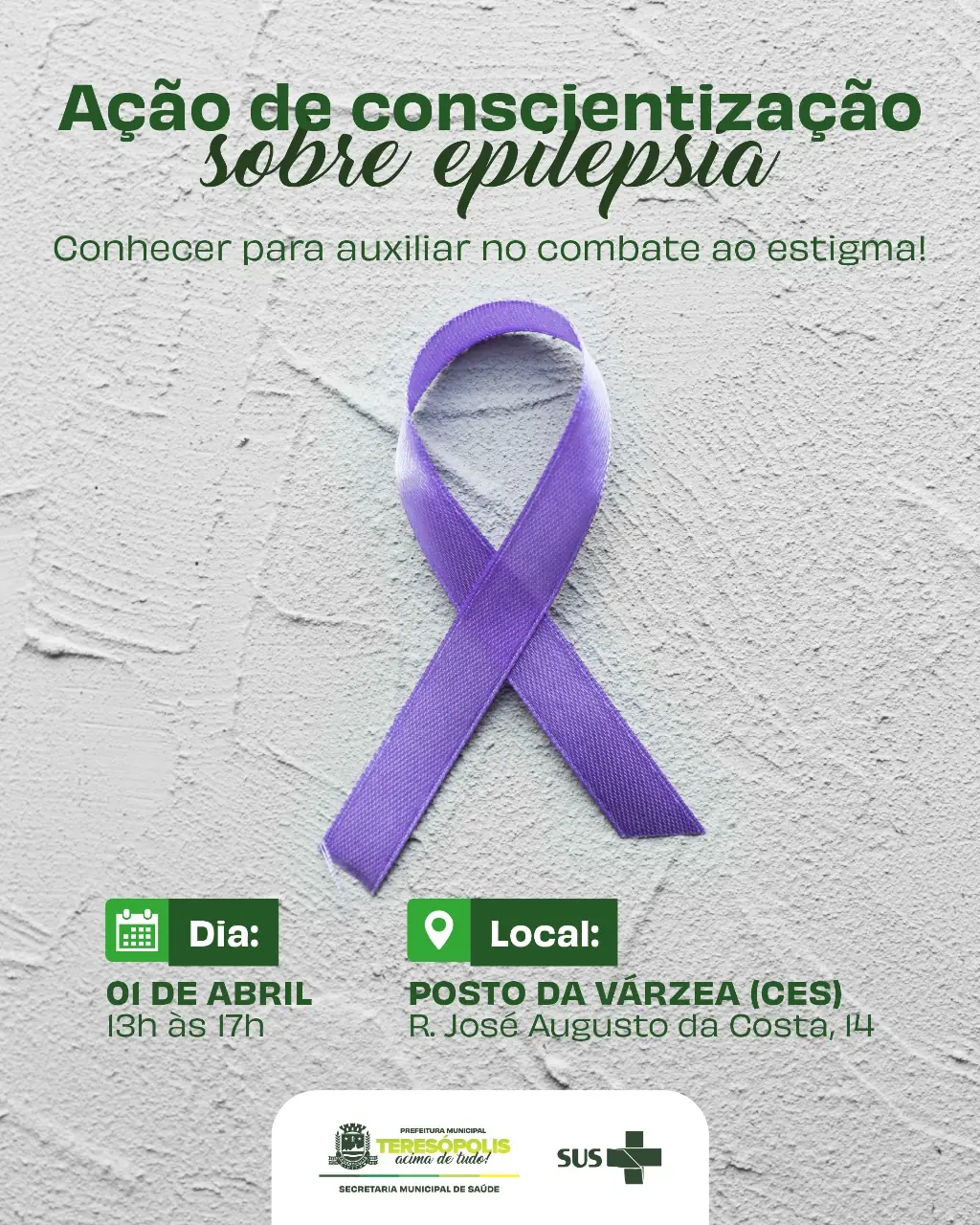 CES Várzea promove ação de conscientização sobre a epilepsia.