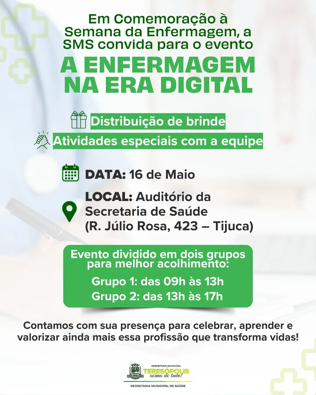 Secretaria de Saúde promove o evento 'A Enfermagem na Era Digital'