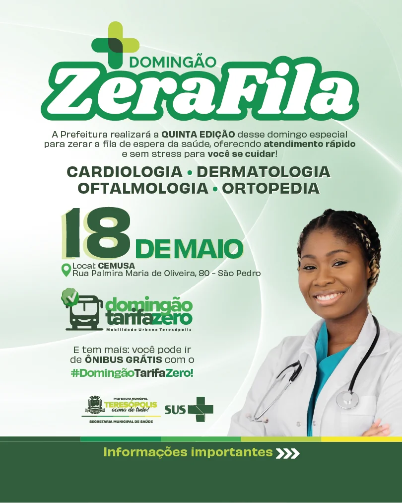 Quinta edição do 'Domingão Zera Fila' acontece no próximo dia 18 de maio