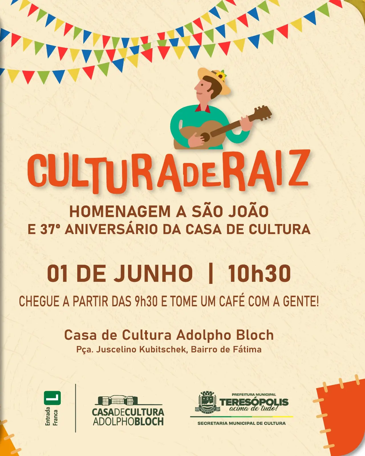 Domingo tem Cultura de Raiz, Feira do Rolo e Música na Matriz em Teresópolis