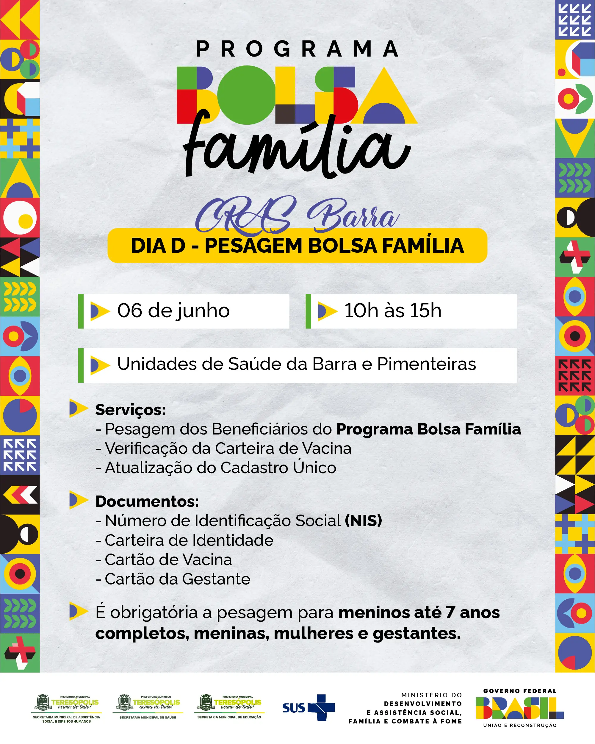 CRAS Barra realiza Dia D da pesagem do Bolsa Família