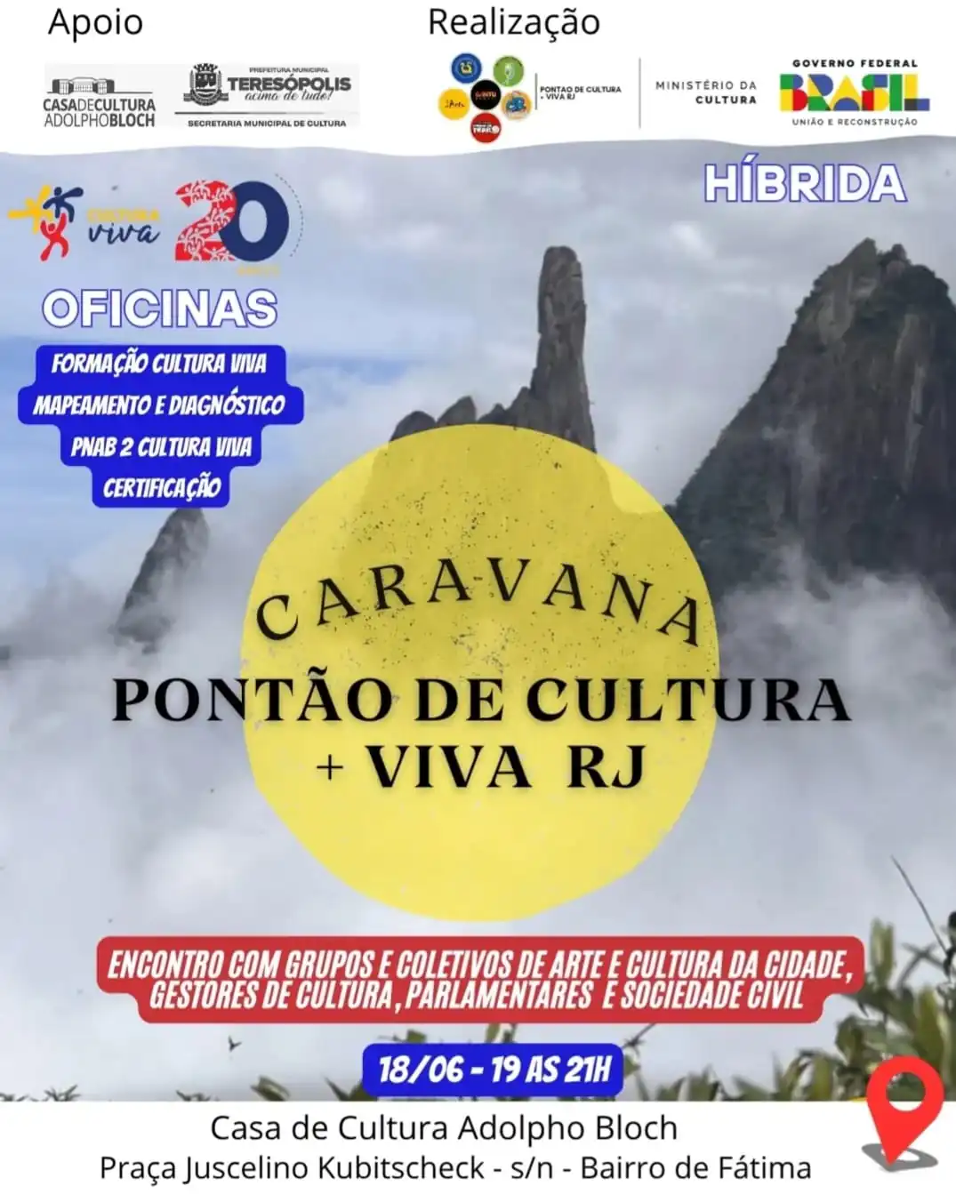 Teresópolis recebe a Caravana do Pontão de Cultura + Viva RJ