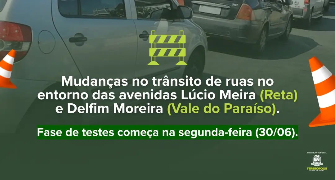 COMUNICADO – Mudanças no trânsito para melhorar a fluidez de veículos na Reta