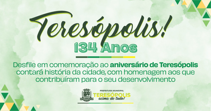 Desfile em comemoração ao aniversário de Teresópolis contará história da cidade, com homenagem aos que contribuíram para o seu desenvolvimento