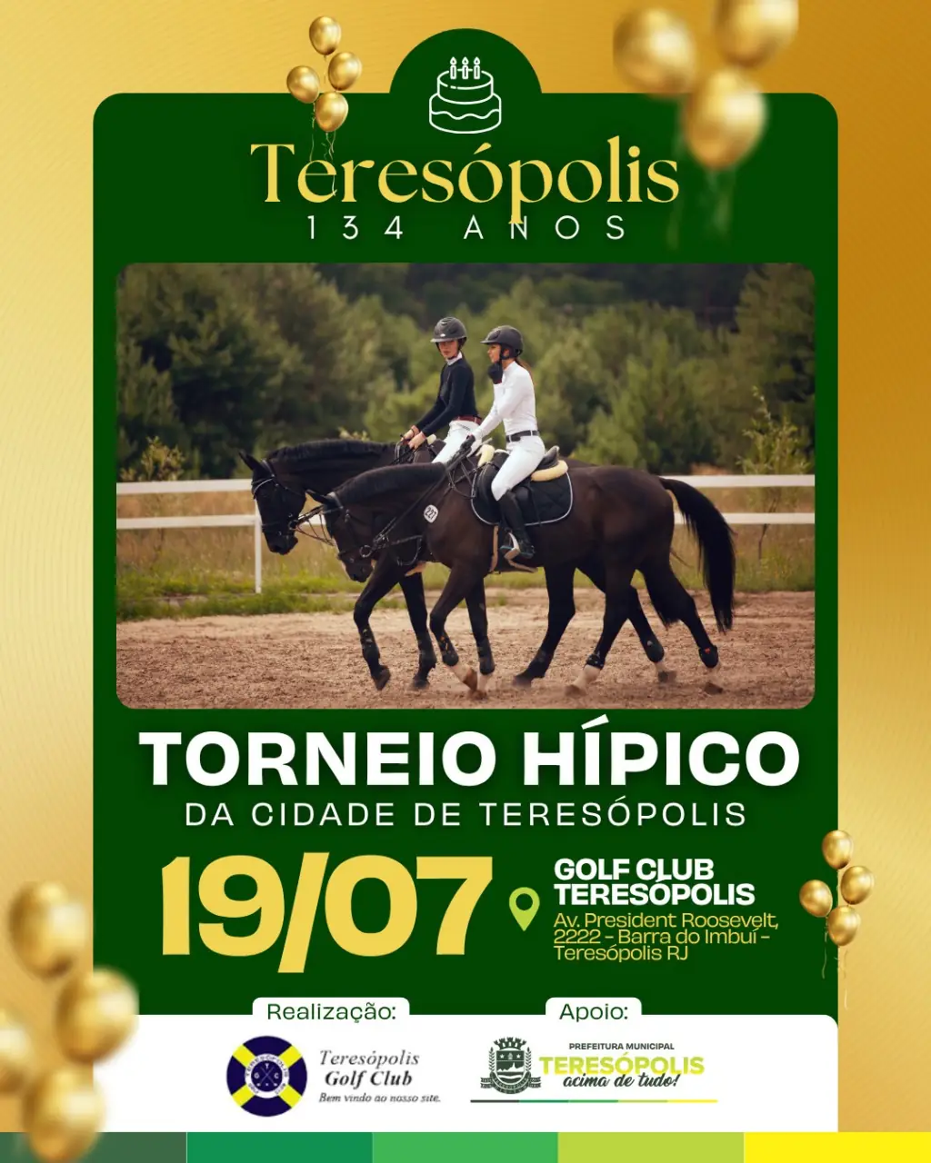 Torneio Hípico de Inverno acontece no próximo dia 19, no Teresópolis Golf Club