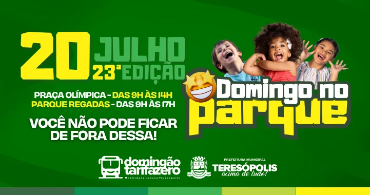 23ª edição do Domingo no Parque: um dia para se divertir, brincar e gastar energia até cansar!