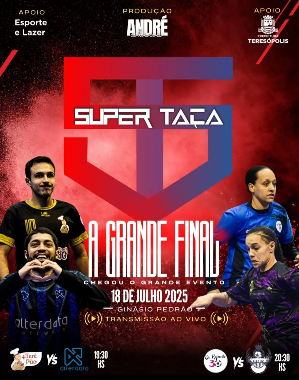  É dia de decisão: finais da Super Taça Empresarial de Futsal prometem agitar o Pedrão!