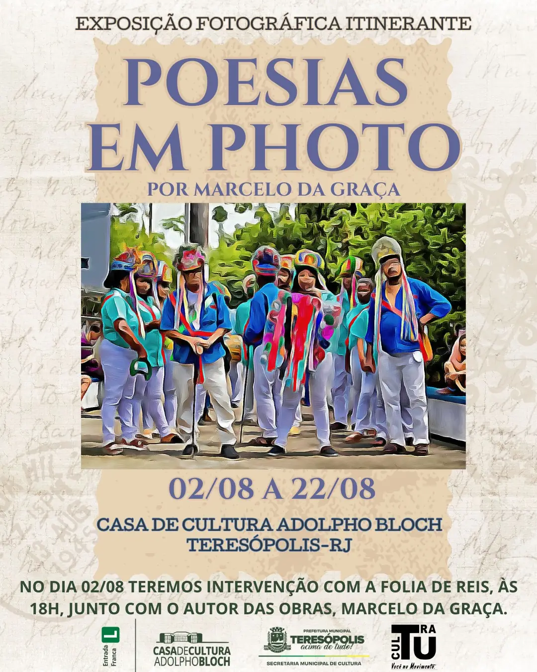 Exposição 'Poesias em Photo: Folia de Reis' chega a Teresópolis após circular por Cordeiro, Cantagalo e Duas Barras