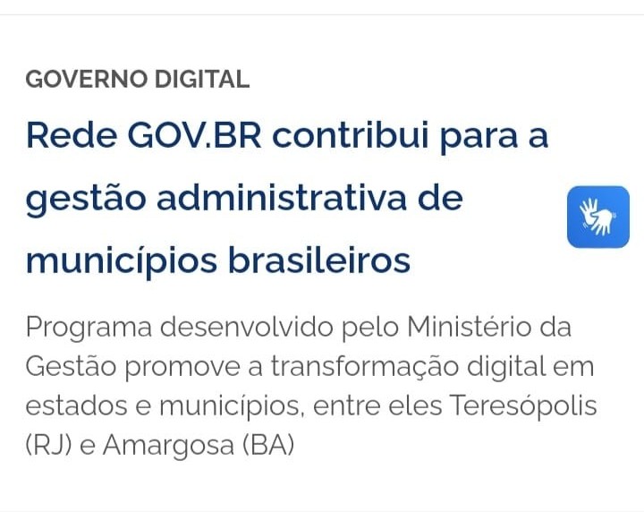 Prefeitura de Teresópolis é destaque no site do Governo Federal pela implantação da Rede GOV.BR*