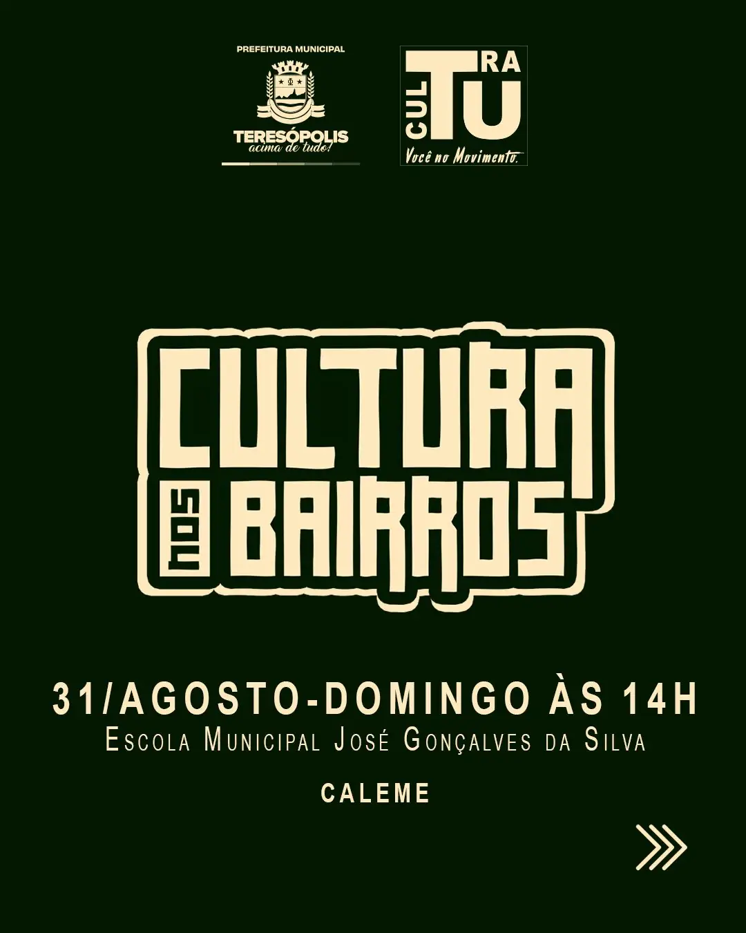 Cultura nos Bairros leva música, dança, arte e diversão ao Caleme