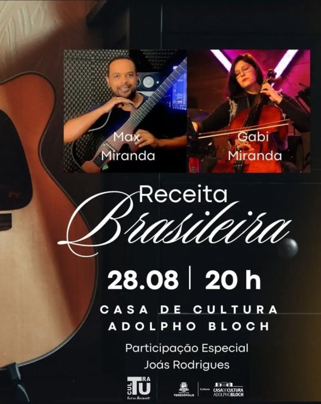 Receita Brasileira: Show de MPB movimenta a Casa de Cultura de Teresópolis