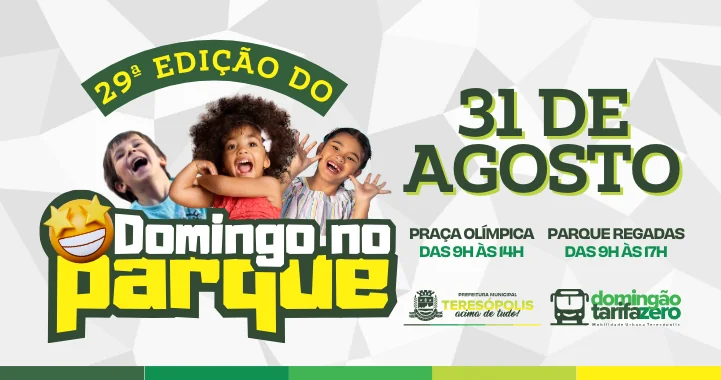 Lazer, diversão e entretenimento: vem aí a 29ª edição do Domingo no Parque!