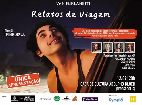 Casa de Cultura de Teresópolis recebe o espetáculo  ‘Relatos de Viagem’