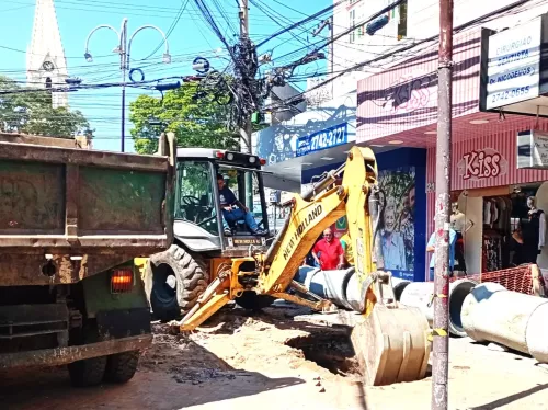 Prefeitura de Teresópolis realiza obra emergencial em galeria pluvial na Calçada da Fama
