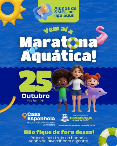 SMEL organiza Maratona Aquática para estudantes da rede municipal