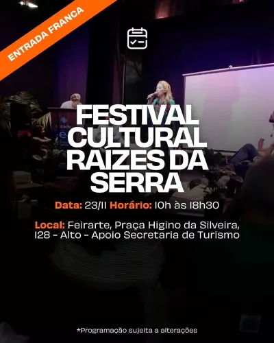 Festival Cultural Raízes da Serra Anima a Feirinha do Alto