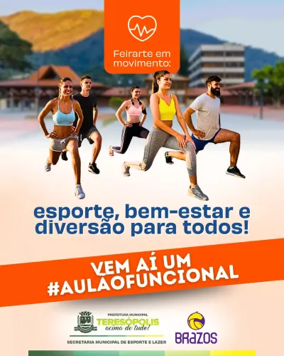 Feirarte em Ação: Teresópolis promove aulão gratuito de esporte e bem-estar para a família