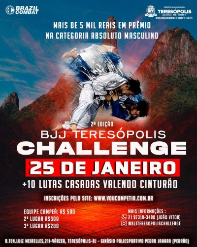 BJJ Teresópolis Challenge: O Pontapé Inicial do Jiu-Jitsu em 2026 no Ginásio Pedrão