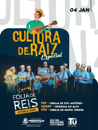 Cultura de Raiz Abre Temporada de 2026 com Folia de Reis Estrela Guia em Três Locais Neste Domingo, 4 de Janeiro