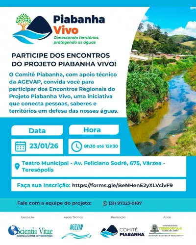 Encontro Regional Piabanha Vivo une diferentes setores em Teresópolis para discutir o futuro da água