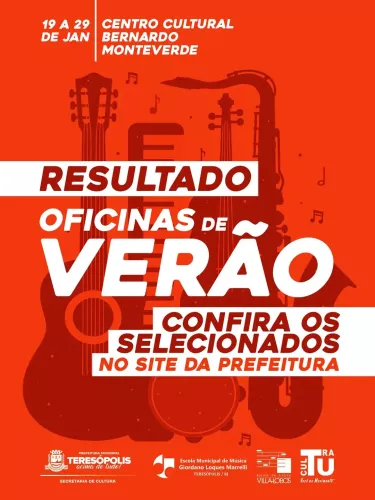 Cultura de Teresópolis Anuncia Aprovados nas Oficinas de Verão da Escola de Música
