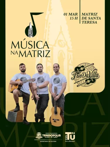 Trio da Villa Embala Público em Teresópolis com Concerto no Música na Matriz