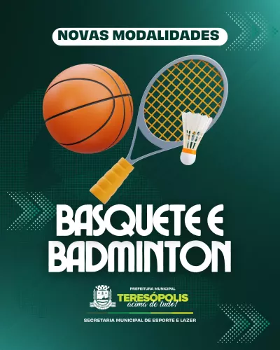 Teresópolis expande opções esportivas gratuitas para crianças e jovens com basquete e badminton