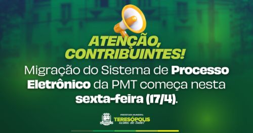 COMUNICADO – Migração do Sistema de Processo Eletrônico