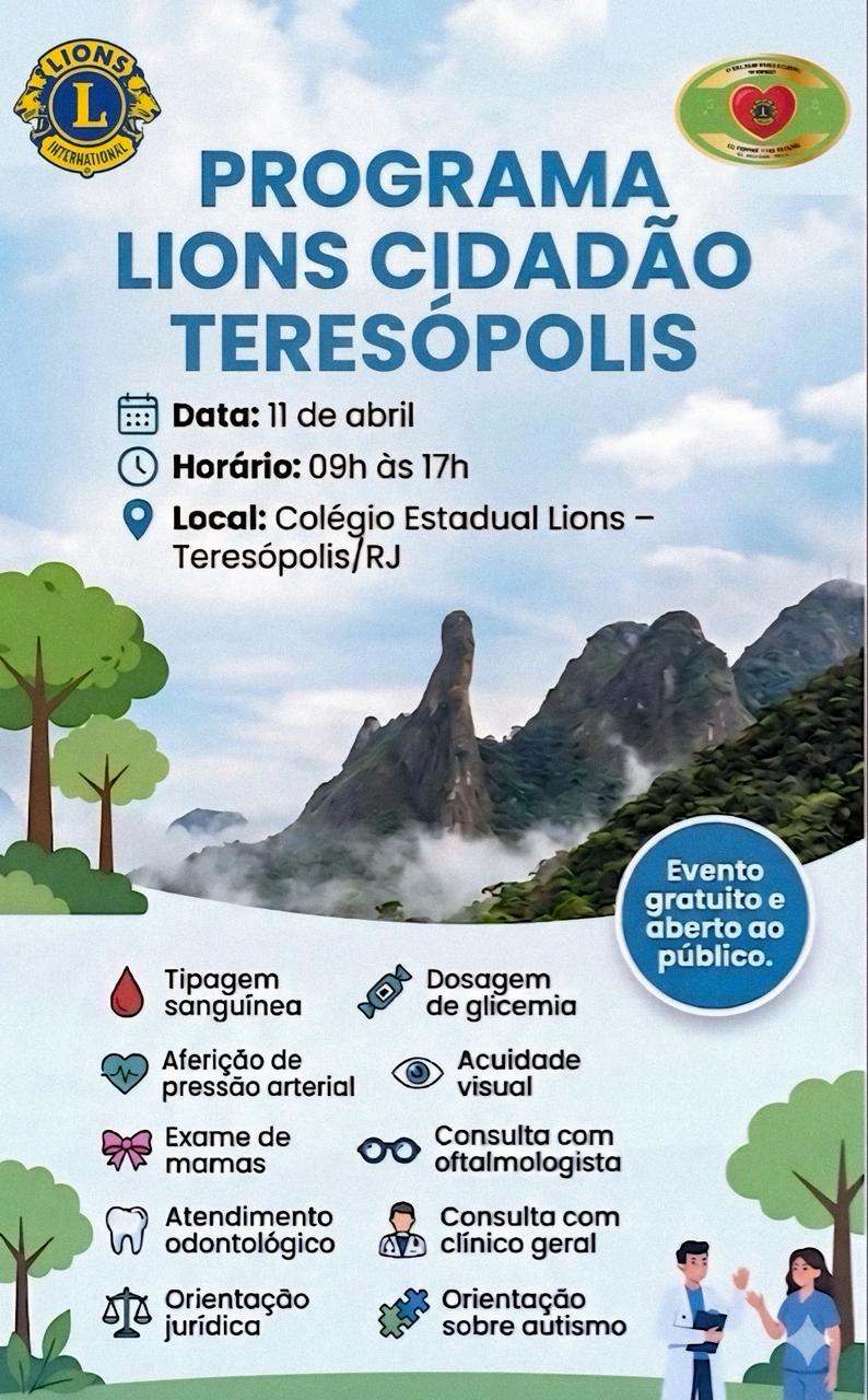Programa Lions Cidadão neste final de semana